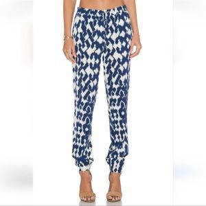 Vince Blue and White Patterned Pants